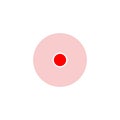 Red round location icon isolated on background